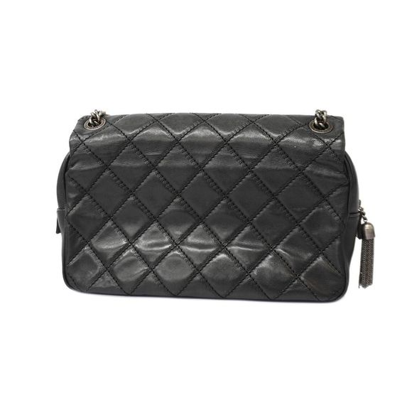 Chanel Matelasse Wallet on a Chain Lambskin Black Shoulder Bag - Picture 7 of 7